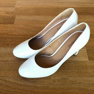 Andre Calice White Block Heels